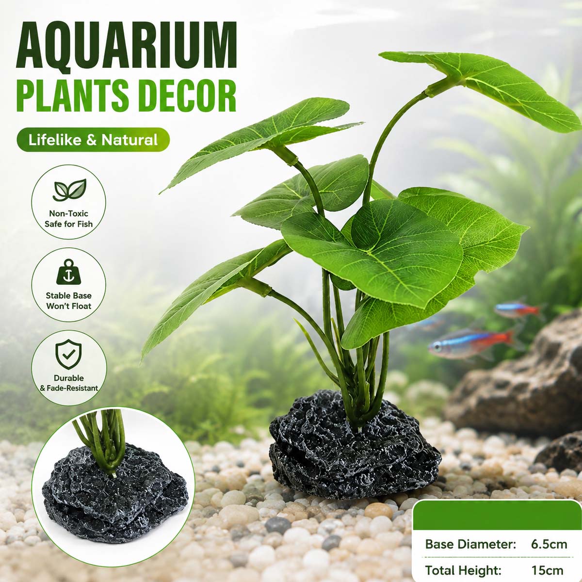 Terrarium Moss Art - 1 stuk aquariumsimulatieplant, kunstmatige waterplanten, realistische