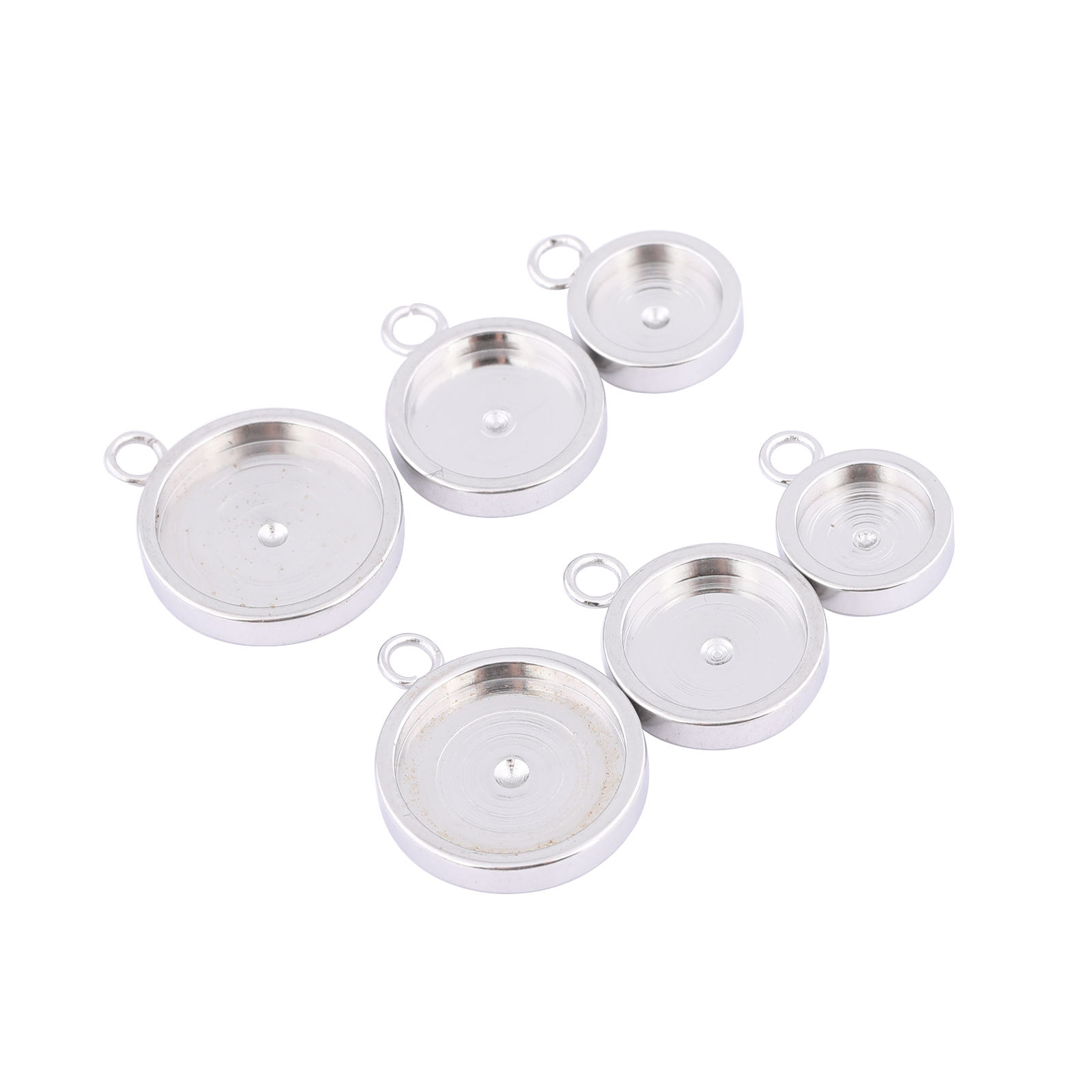 Bezels Set Pendant - 20st roestvrij staal 6mm 8mm 10mm