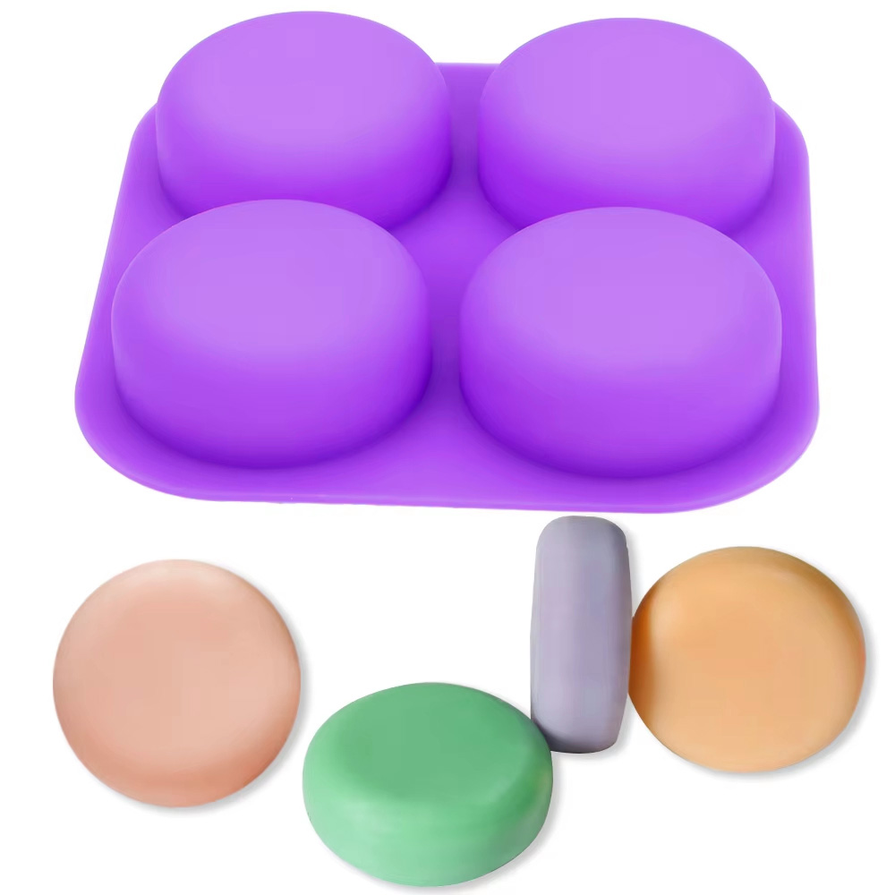 Coaster Mold Round - 1-2 STUKS 4-Vaks Herbruikbare Ronde Siliconen