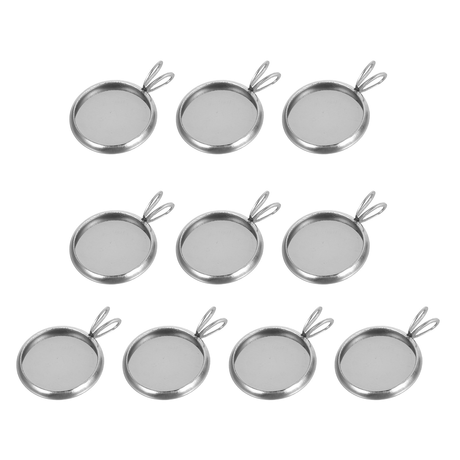 Resin Crafts - 10 stuks 12 mm ronde hangerbasis,