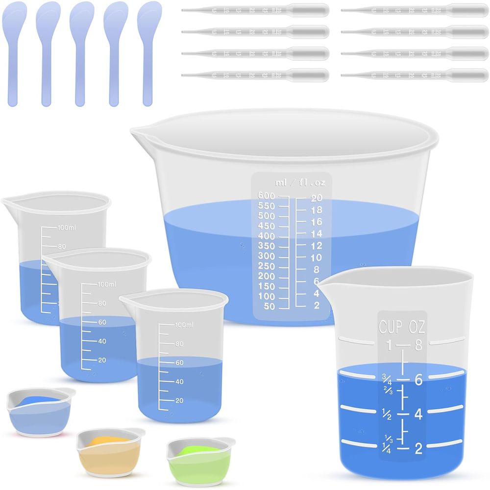 Mixing Cup Silicone - Siliconenhars mengbekers of harsbenodigdheden, 600ml/20oz kom,