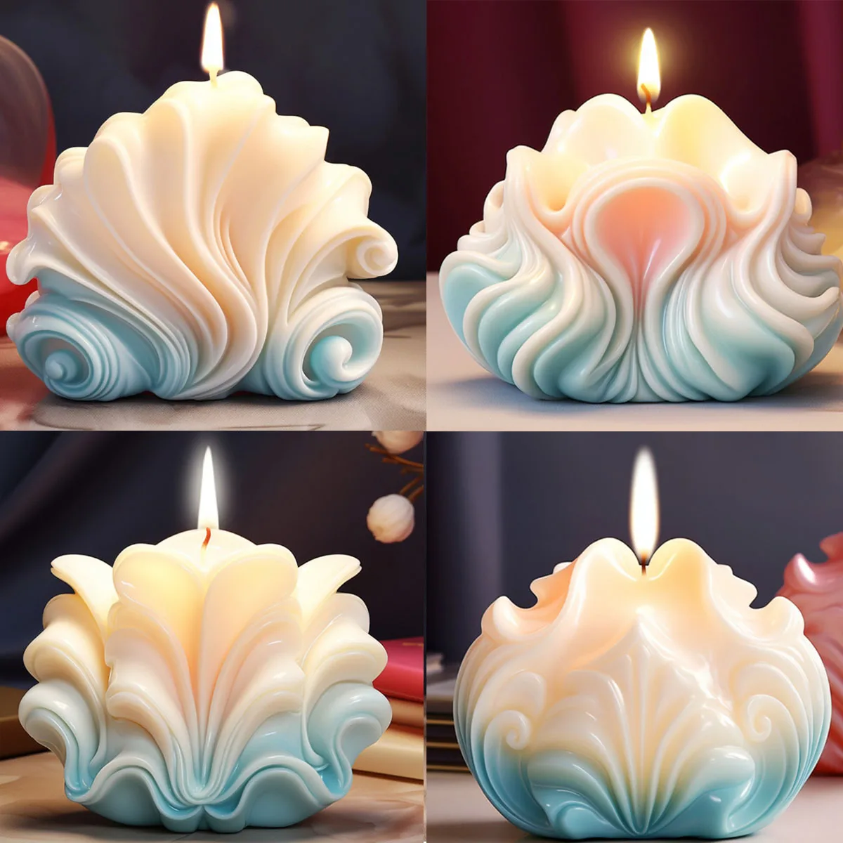 Grote oceaanschelp kaars silic - Resin Ocean Wave Mold recensie en prijs