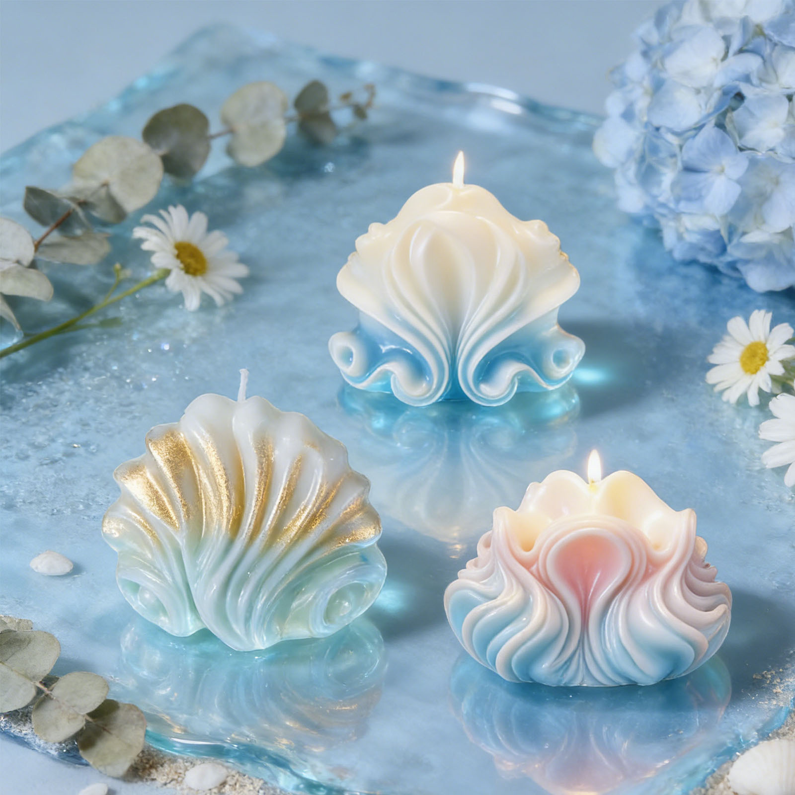 Grote oceaanschelp kaars silic - Resin Ocean Wave Mold recensie en prijs